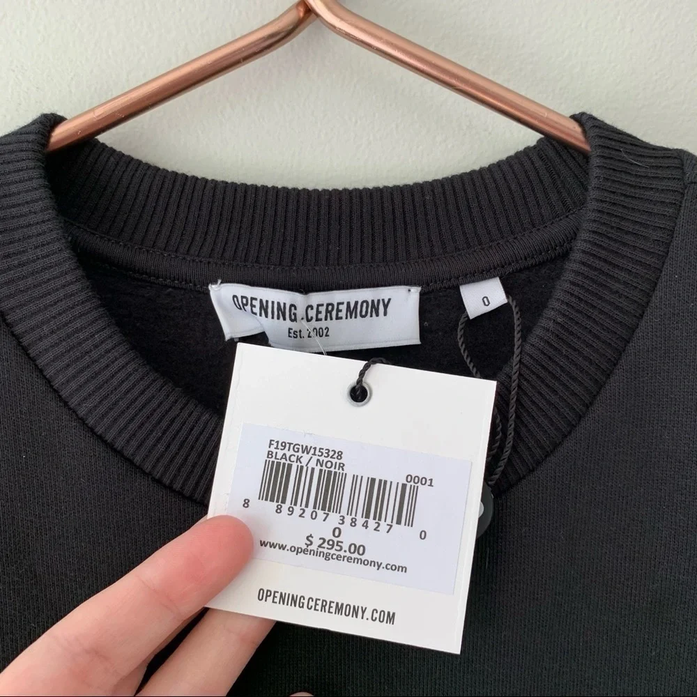 Opening Ceremony Black Sweatshirt Dress New